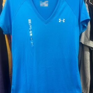 Under Armour Bright Blue V-Neck Tee